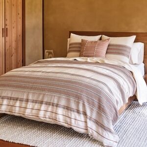 Coyuchi Earthy Striped Duvet Cover